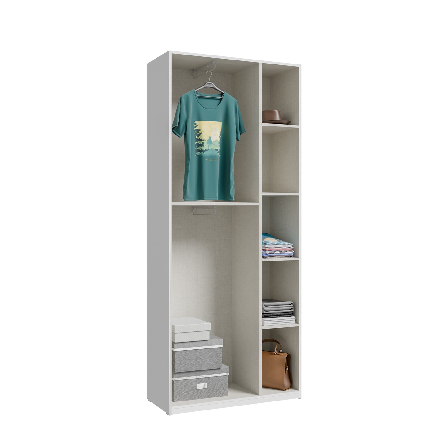 Dulap 2 Usi  Harmony Alb, 88.9 Cm