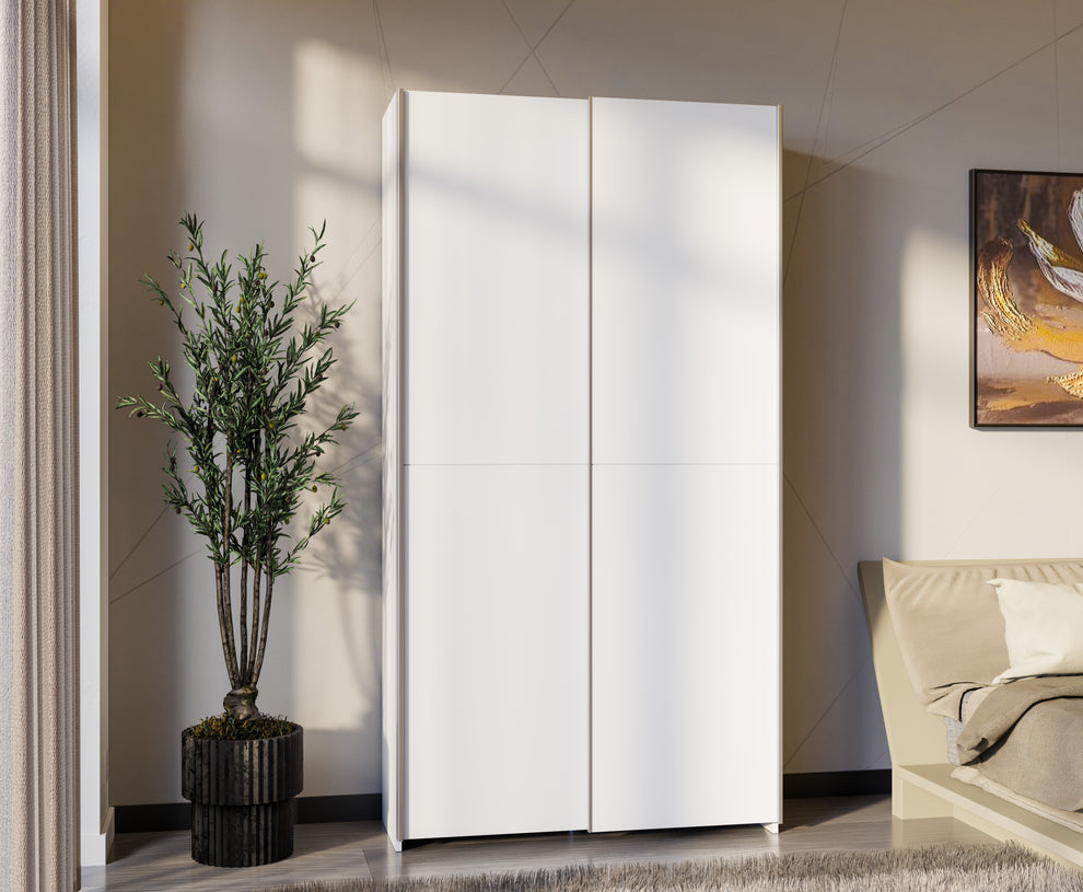 Dulap Cu Usi Culisante Harmony Alb, 100.1 Cm