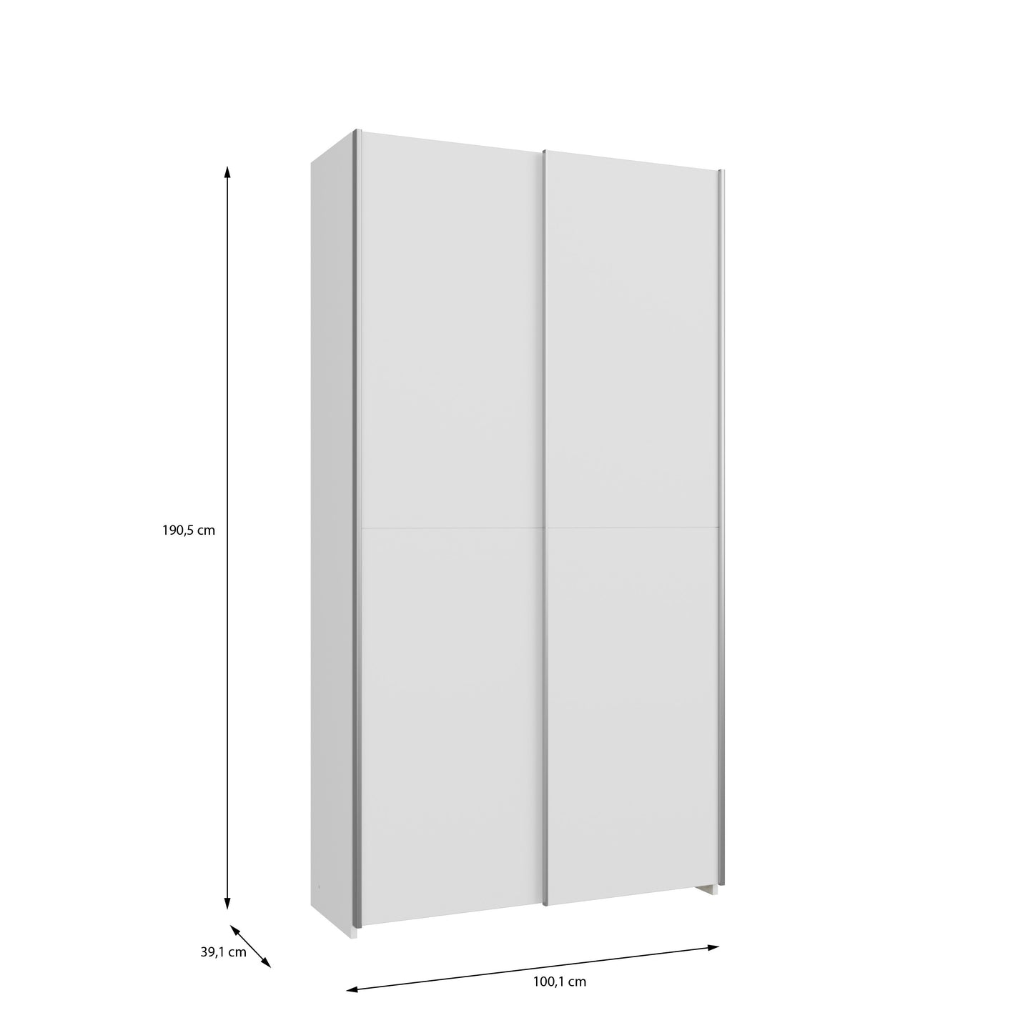 Dulap Cu Usi Culisante Harmony Alb, 100.1 Cm