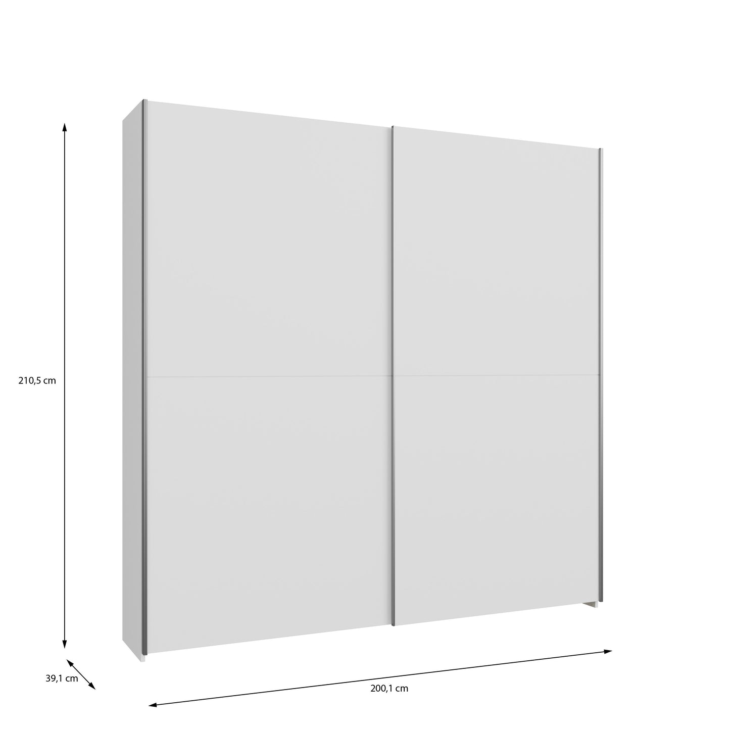 Dulap Cu Usi Culisante Harmony Alb, 200 Cm