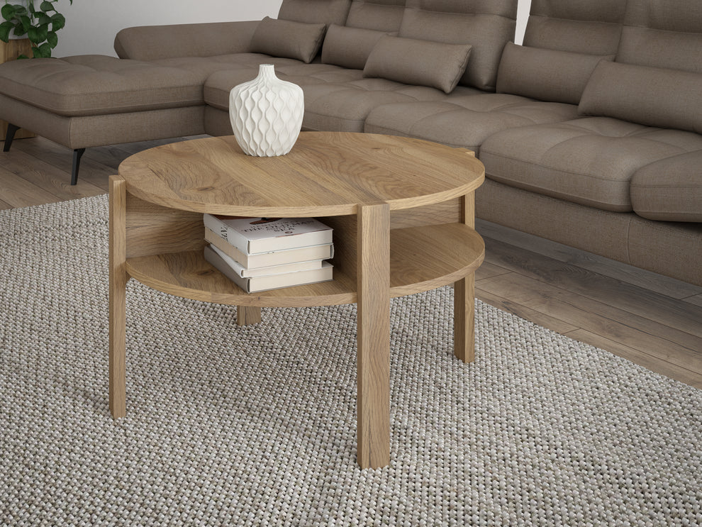 Masa Cafea Bibliotheque Stejar Mauvella, 74.4 Cm