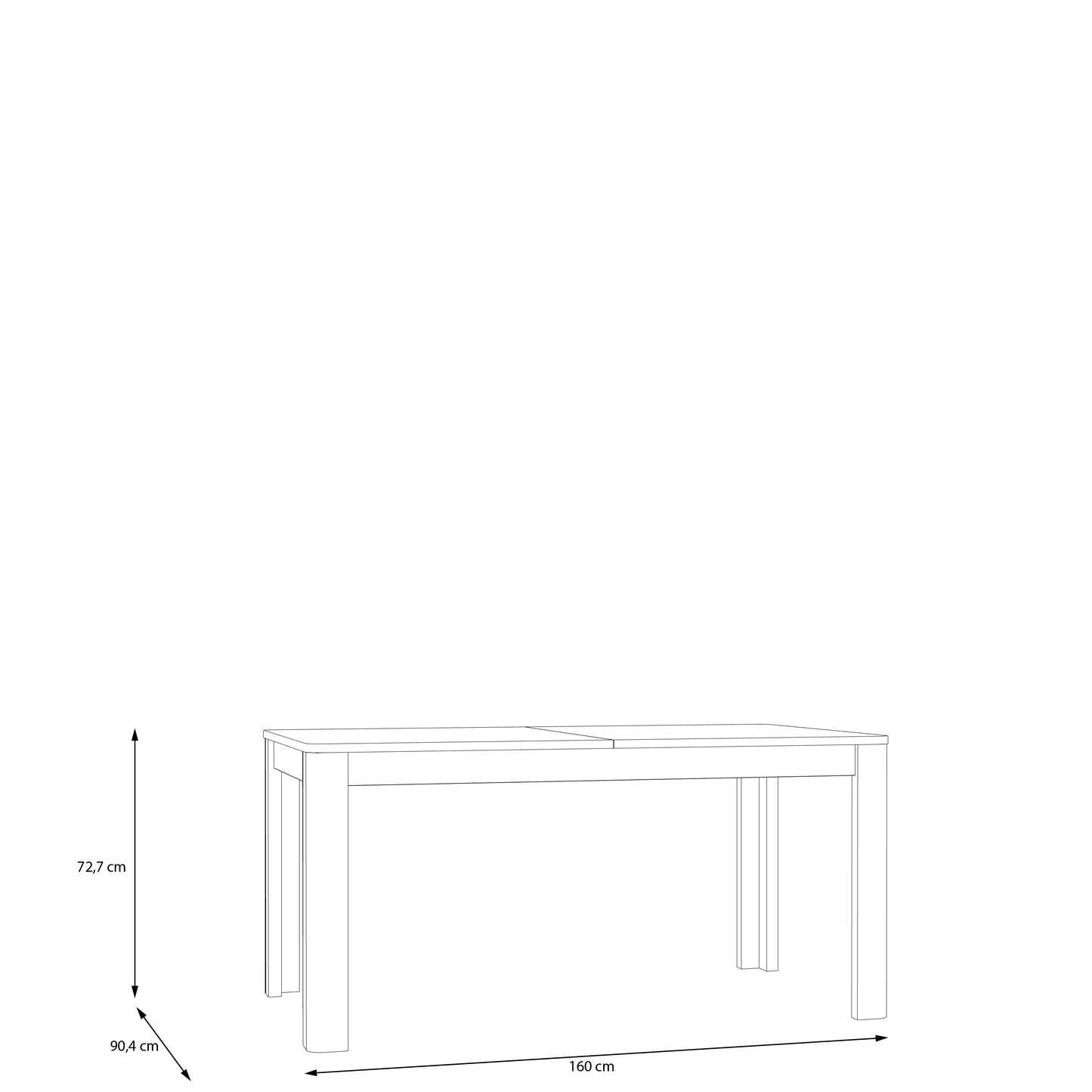 Masa Extensibila Bibliotheque Nisip, 160 X 200 Cm