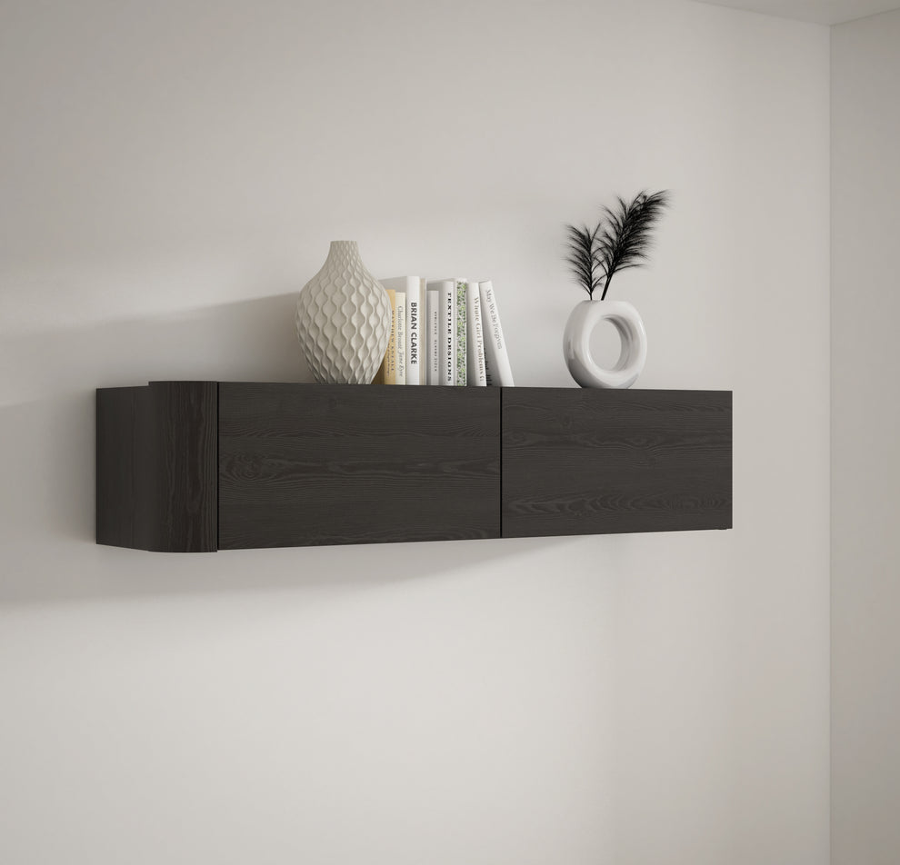 Dulap Suspendat Bibliotheque, Stejar Cabezone, 128.6 Cm