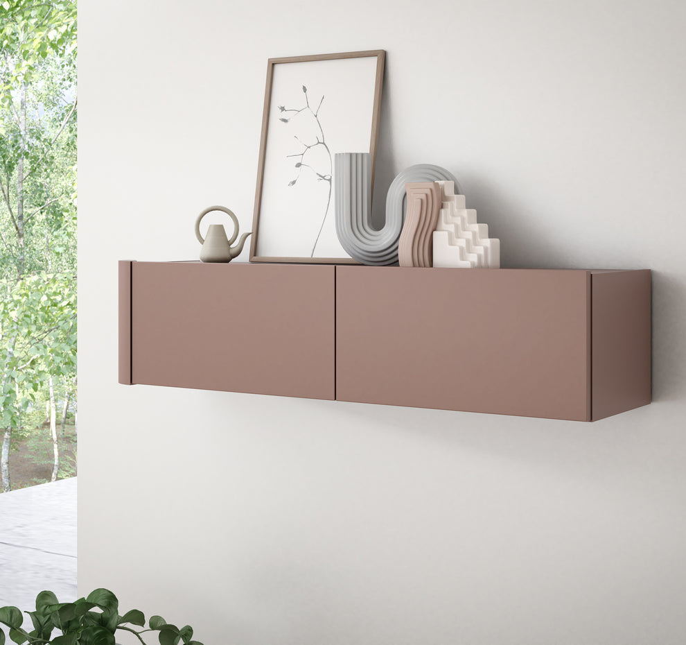 Dulap Suspendat Bibliotheque, Terracotta 128.6 Cm