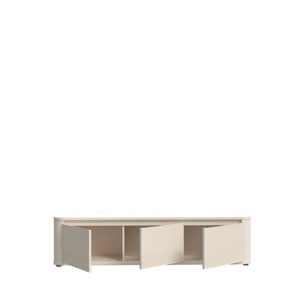 Comoda Tv Mica Bibliotheque, Nisip, 168 Cm