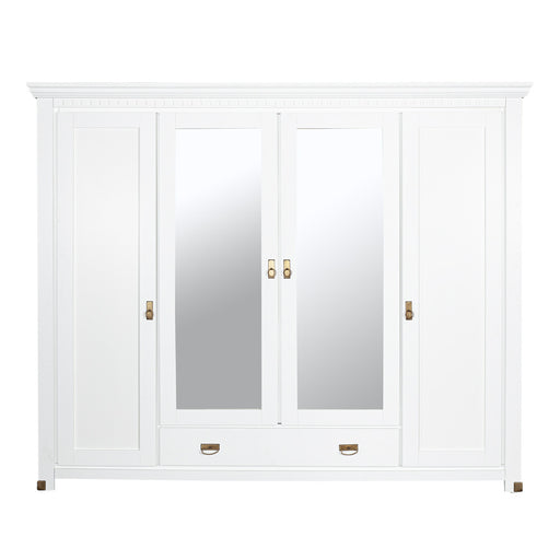 Dulap 4 Usi si 1 Sertar Saint Tropez, Vopsit Alb, 250 Cm