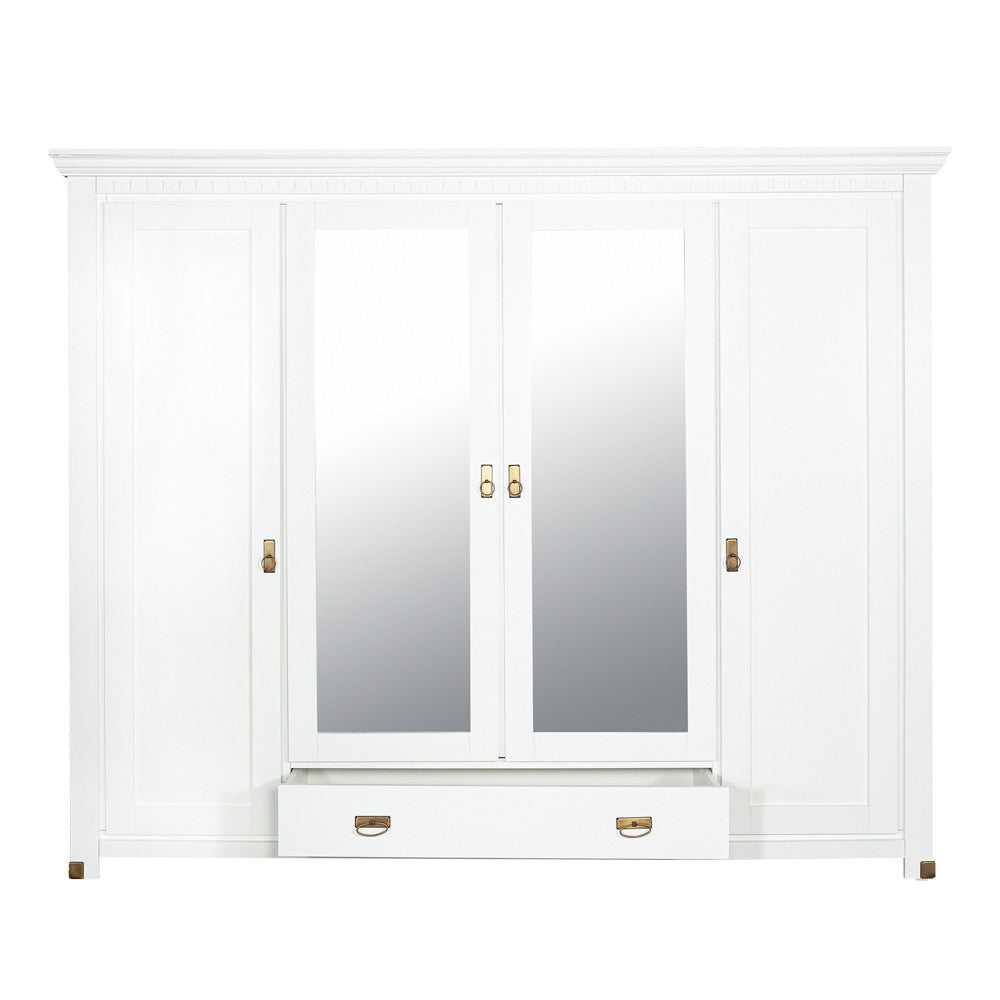 Dulap 4 Usi si 1 Sertar Saint Tropez, Vopsit Negru, 250 Cm
