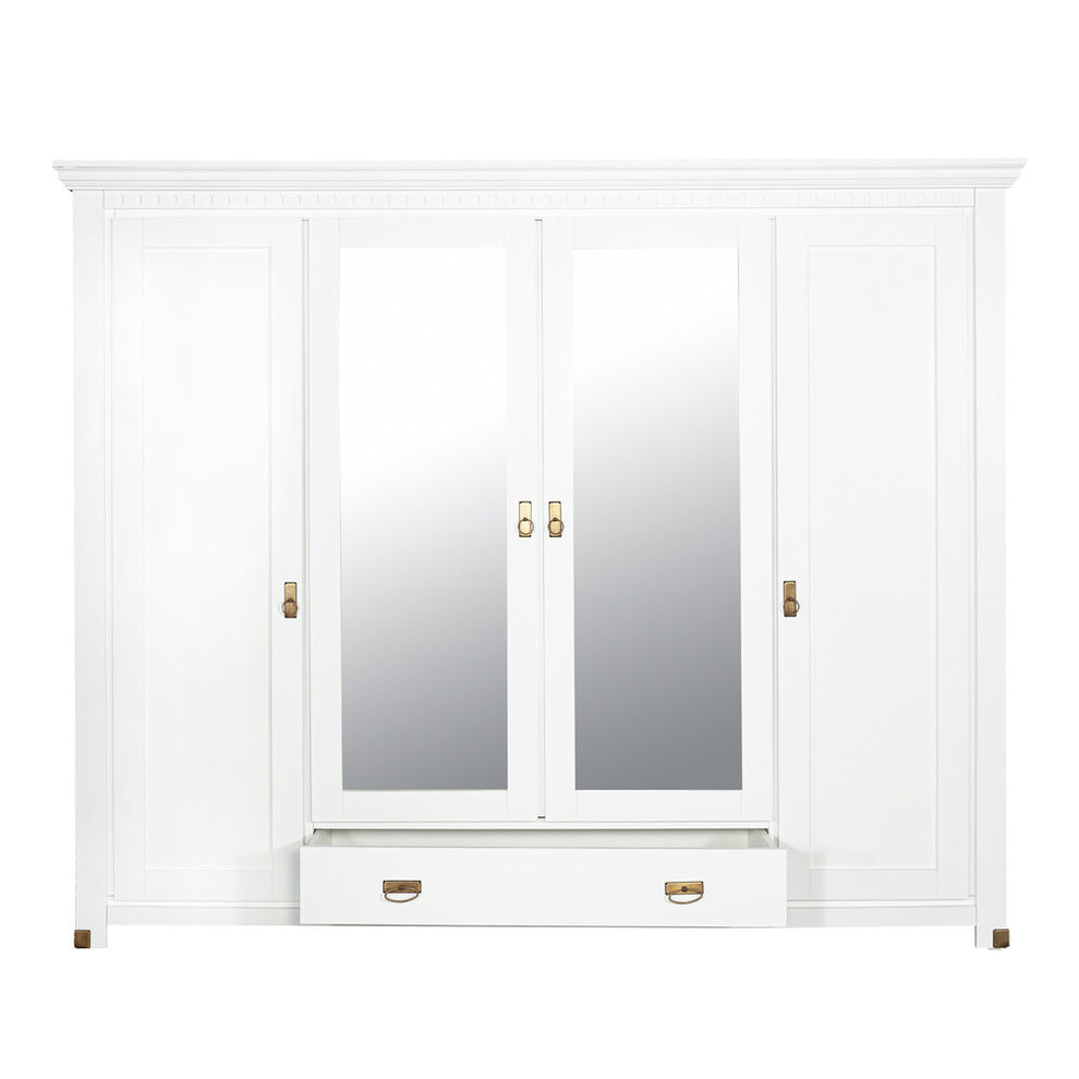 Dulap 4 Usi si 1 Sertar Saint Tropez, Vopsit Negru, 250 Cm