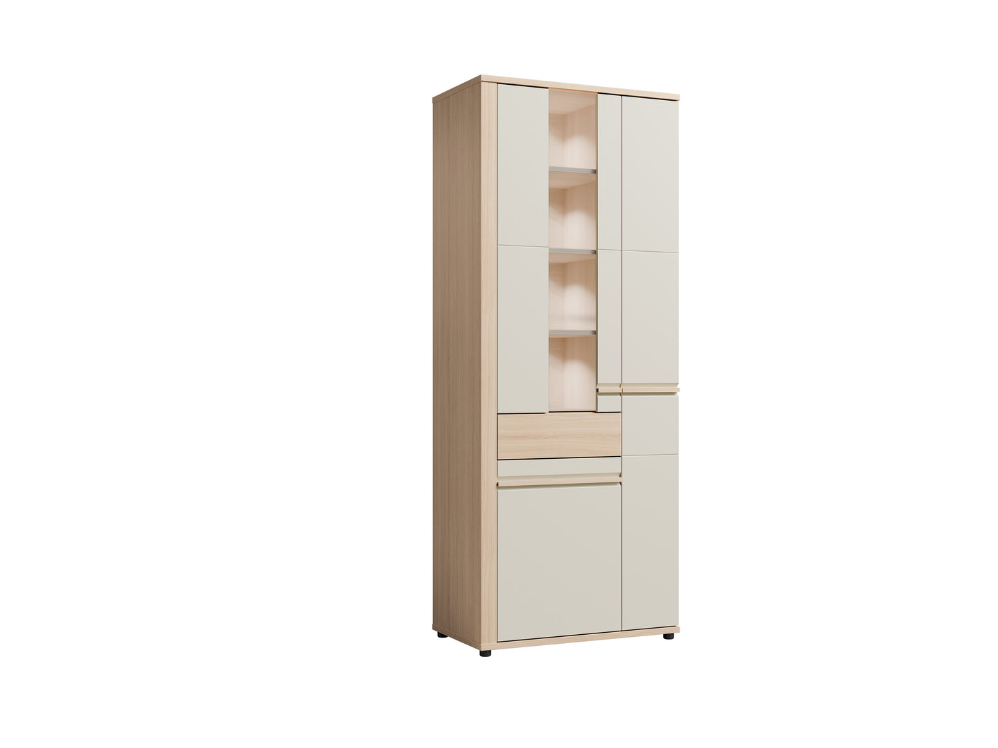 Vitrina Inalta Osaka  Kashmir Si Stejar Riva, 80 Cm
