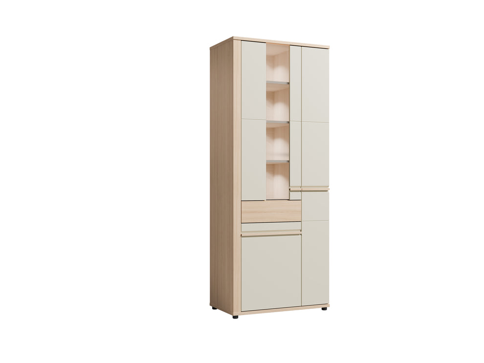 Vitrina Inalta Osaka  Kashmir Si Stejar Riva, 80 Cm