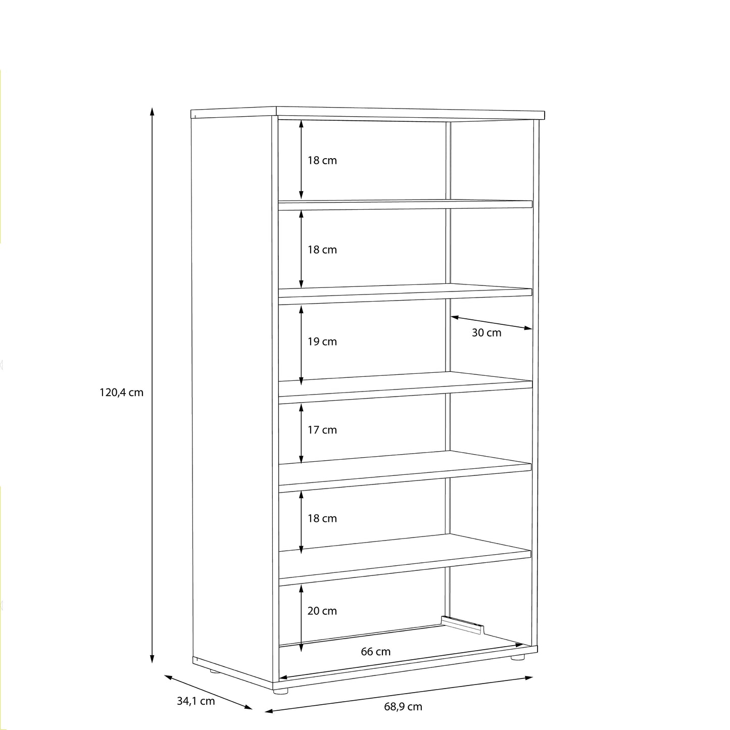Pantofar Best Stejar Sonoma Si Alb, 68.9 Cm
