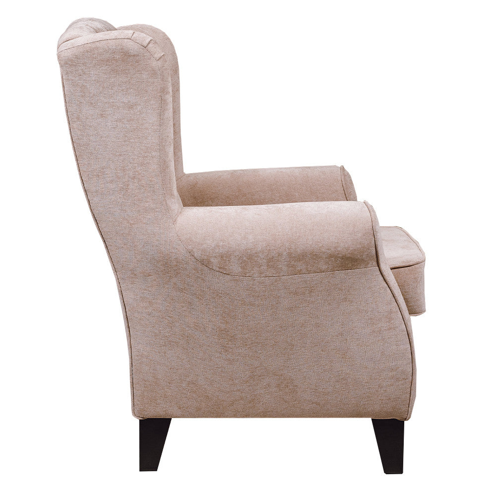 Fotoliu Chandler Capitonat, Bej, Colonial, 84 Cm