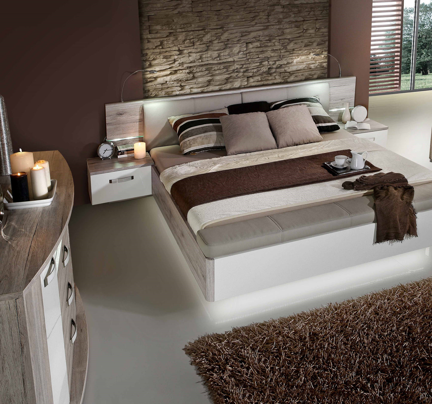 Set Lampi Paturi Rendevous, Alb Rece
