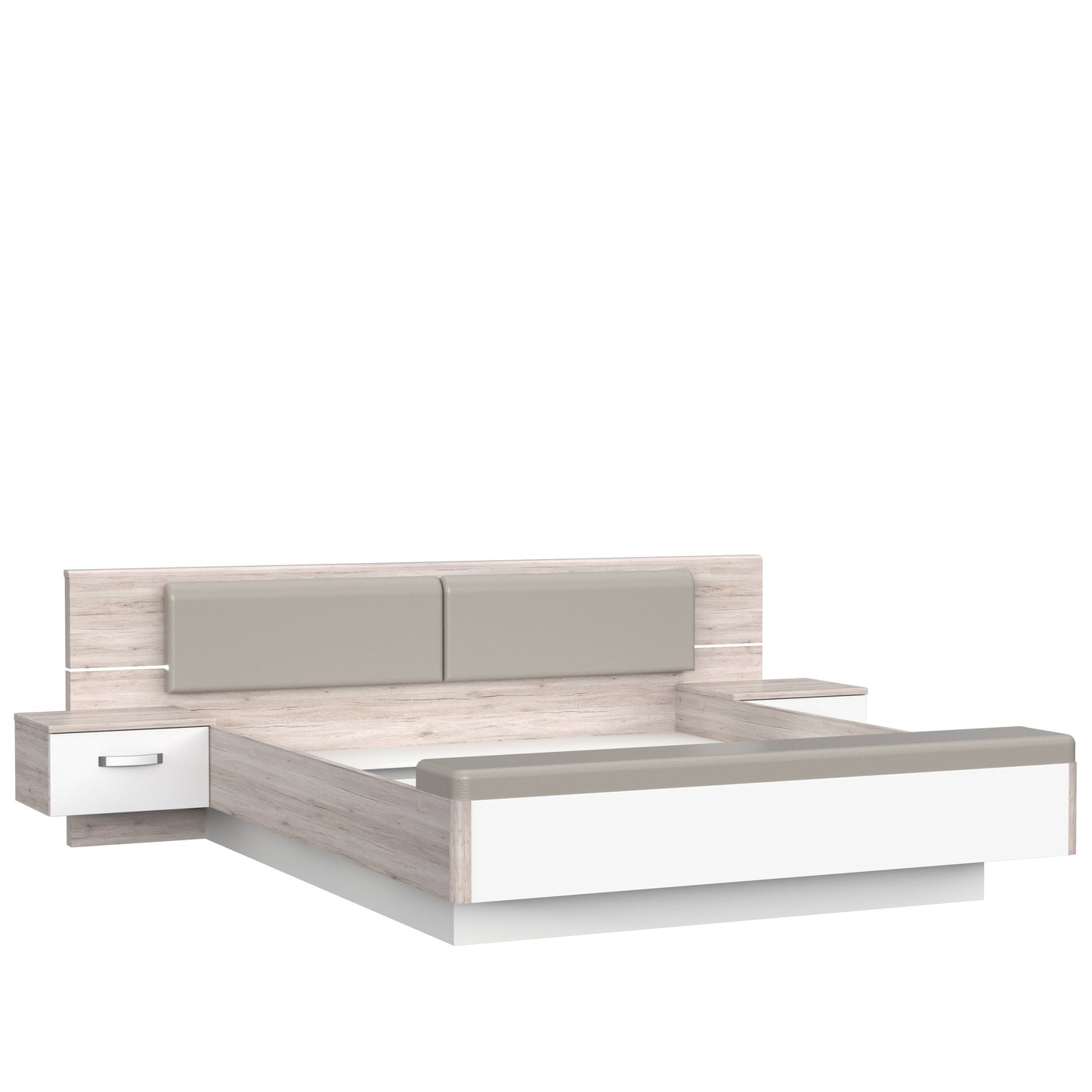 LED Banda Pat 180 x 200 Cm Rendevous, Alb Rece