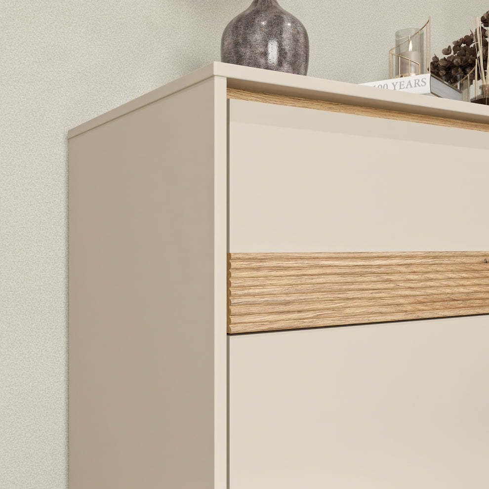 Comoda Waxala, Stejar Mauvella Si Nisip, 96.3 Cm