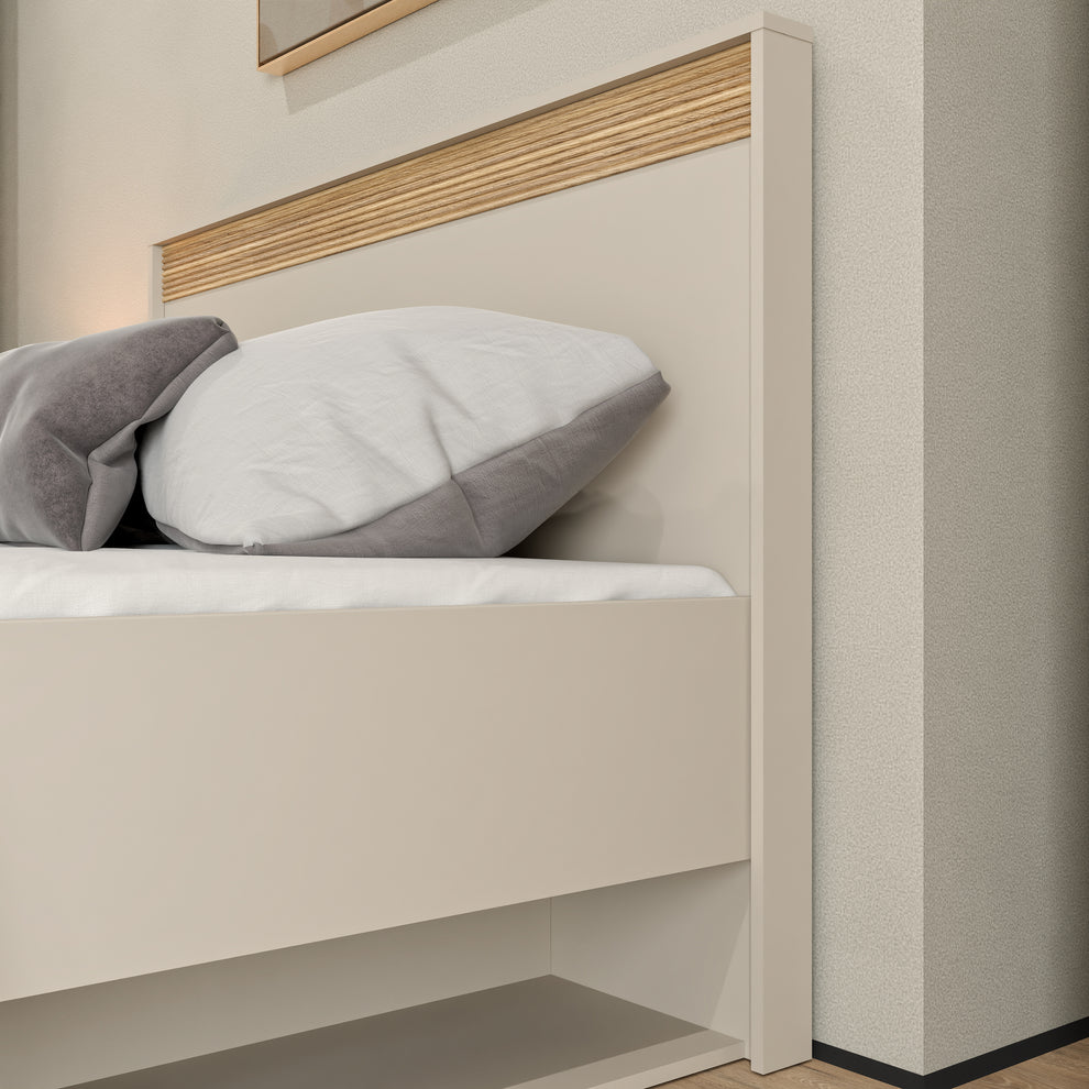 Pat Waxala Dimensiune Saltea 120 x 200 Cm, Stejar Mauvella Si Nisip