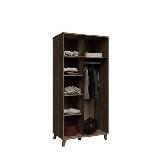 Dulap 2 Usi Glowkiss, Stejar Valencia Si Ratan Natural, 94.8 Cm