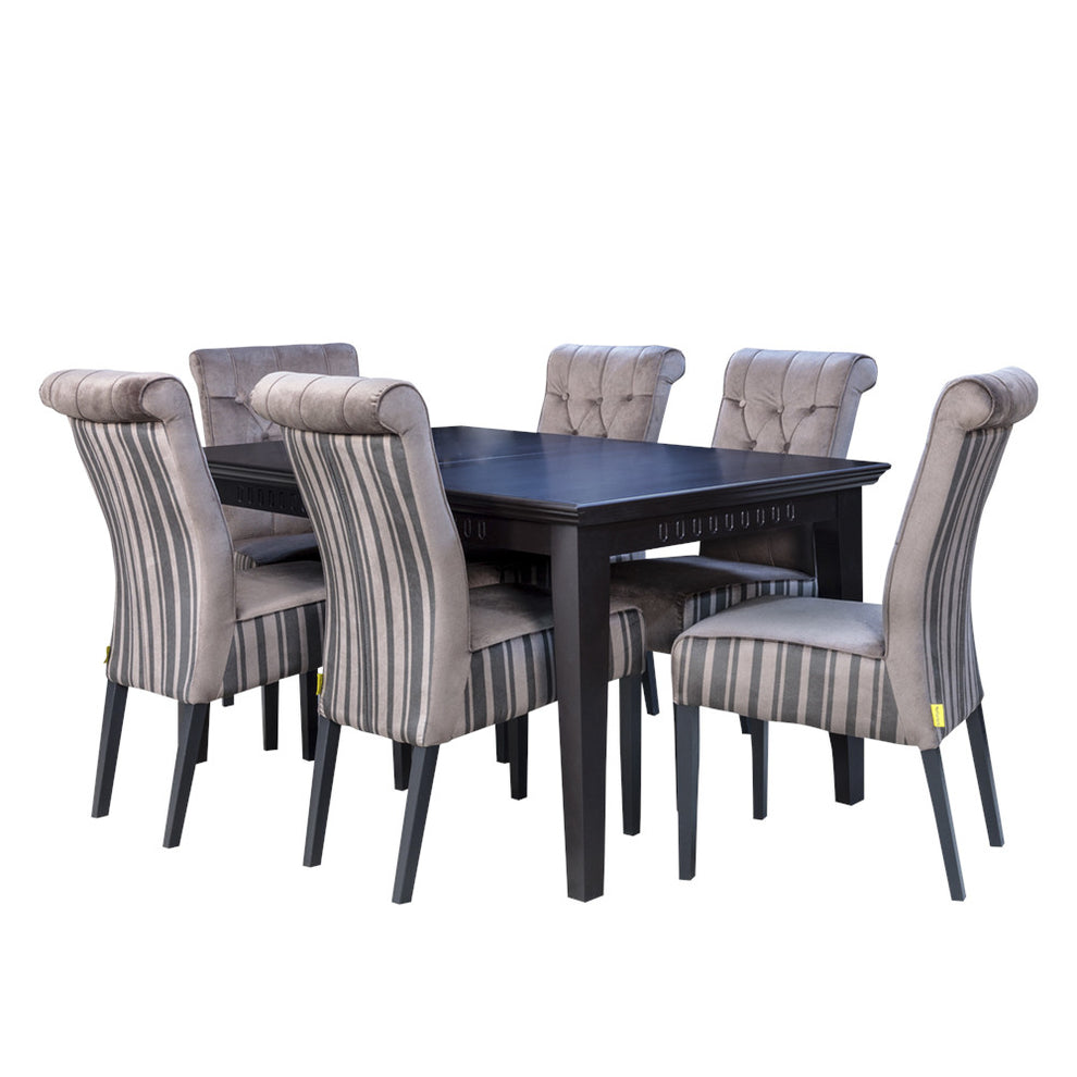Masa Saint Tropez, Extensibila, Vopsit Negru, 160/215 x 90 x 77.5 Cm