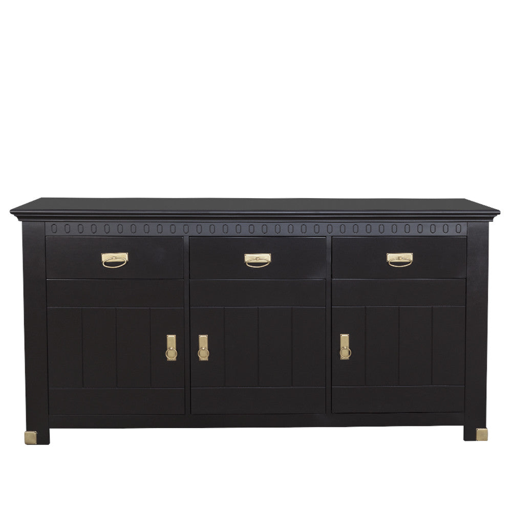 Bufet 3 Usi Si 3 Sertare Saint Tropez New, Vopsit Negru, 173.8 cm