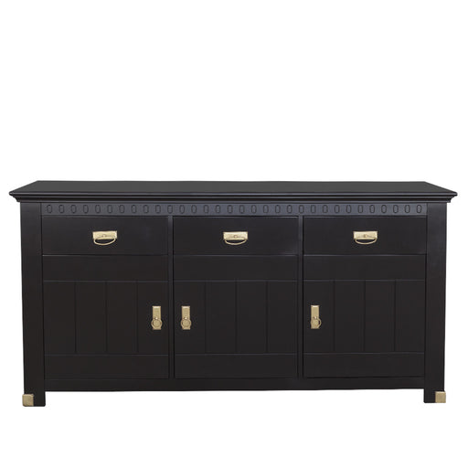Bufet 3 Usi Si 3 Sertare Saint Tropez New, Vopsit Negru, 173.8 cm
