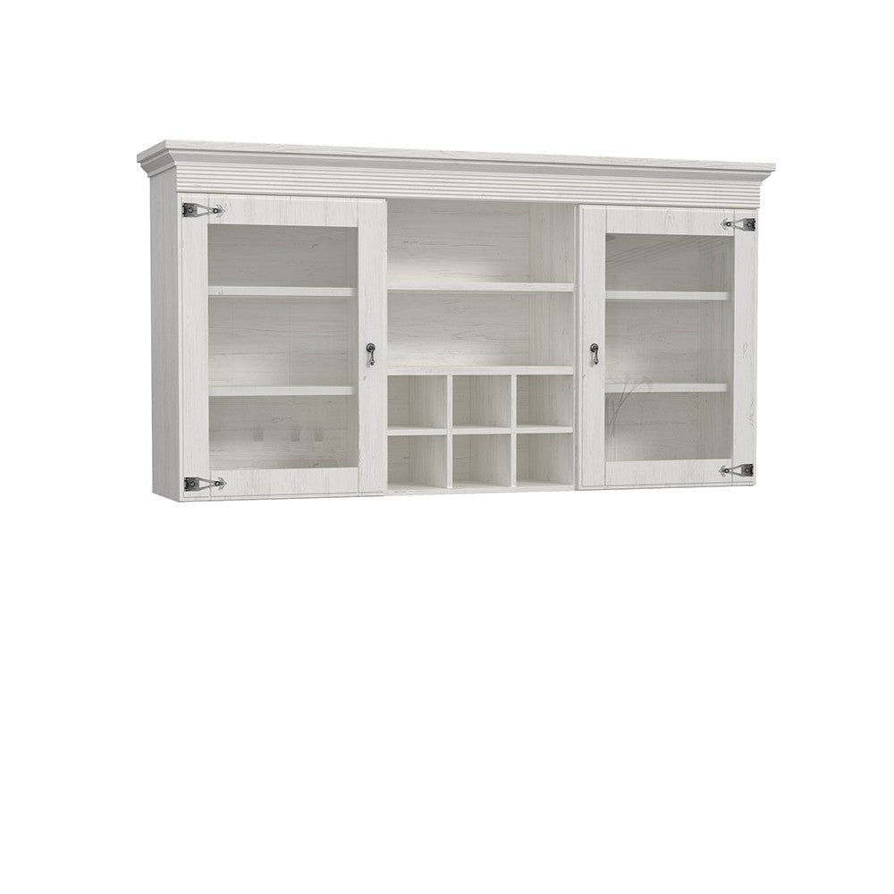 Vitrina Suprapozabil Encanto, Pin Alb, 171.3 Cm
