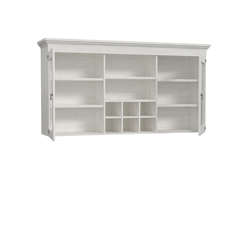 Vitrina Suprapozabil Encanto, Pin Alb, 171.3 Cm