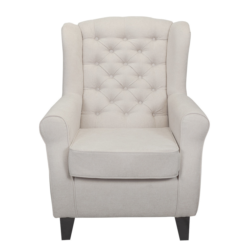 Fotoliu Chandler Capitonat, Wind 5, Crem Si Colonial, 84 Cm