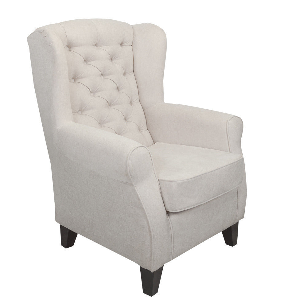 Fotoliu Chandler Capitonat, Wind 5, Crem Si Colonial, 84 Cm