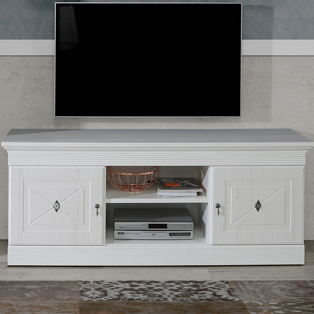 Comoda TV Encanto, Pin Alb, 161.3 Cm