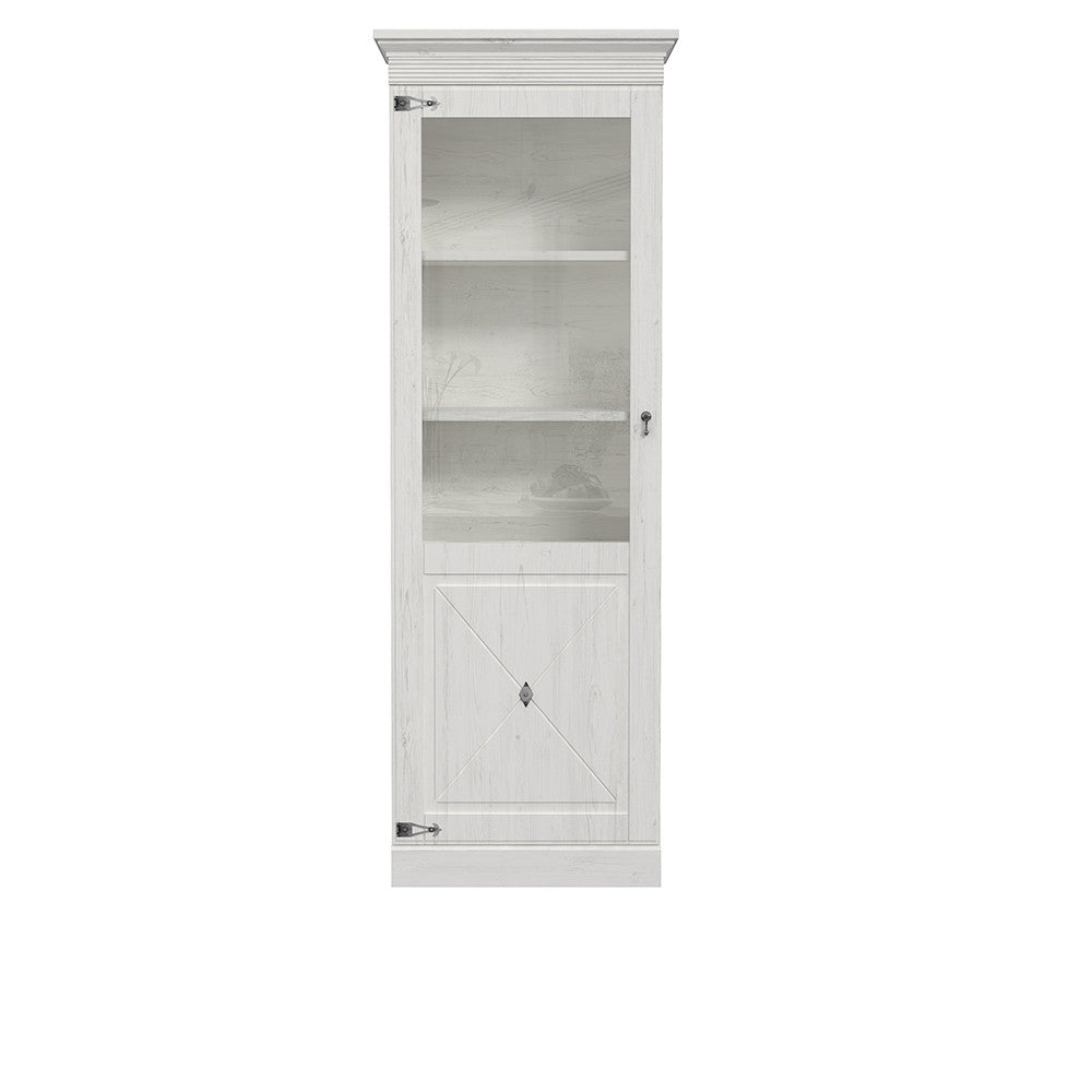 Vitrina Cu 1 Usa Encanto, Pin Alb, 72 Cm
