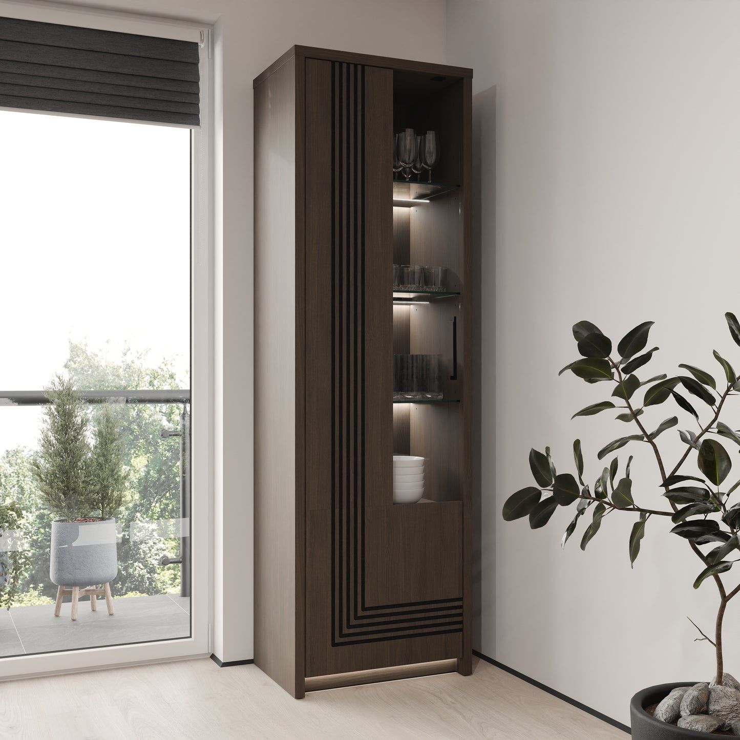 Led Baza Vitrina Cu 1 Usa Euforica