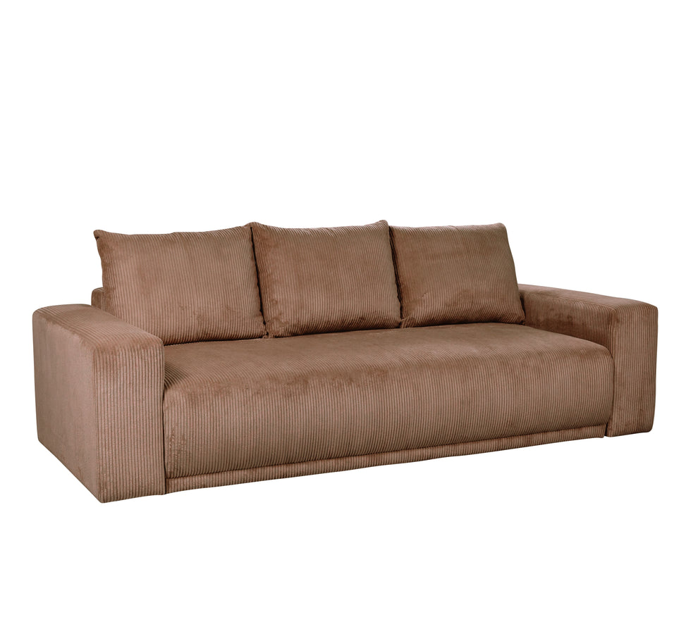 Canapea Extensibila Otis, 3 locuri, Lada Depozitare, Maro, 240 Cm