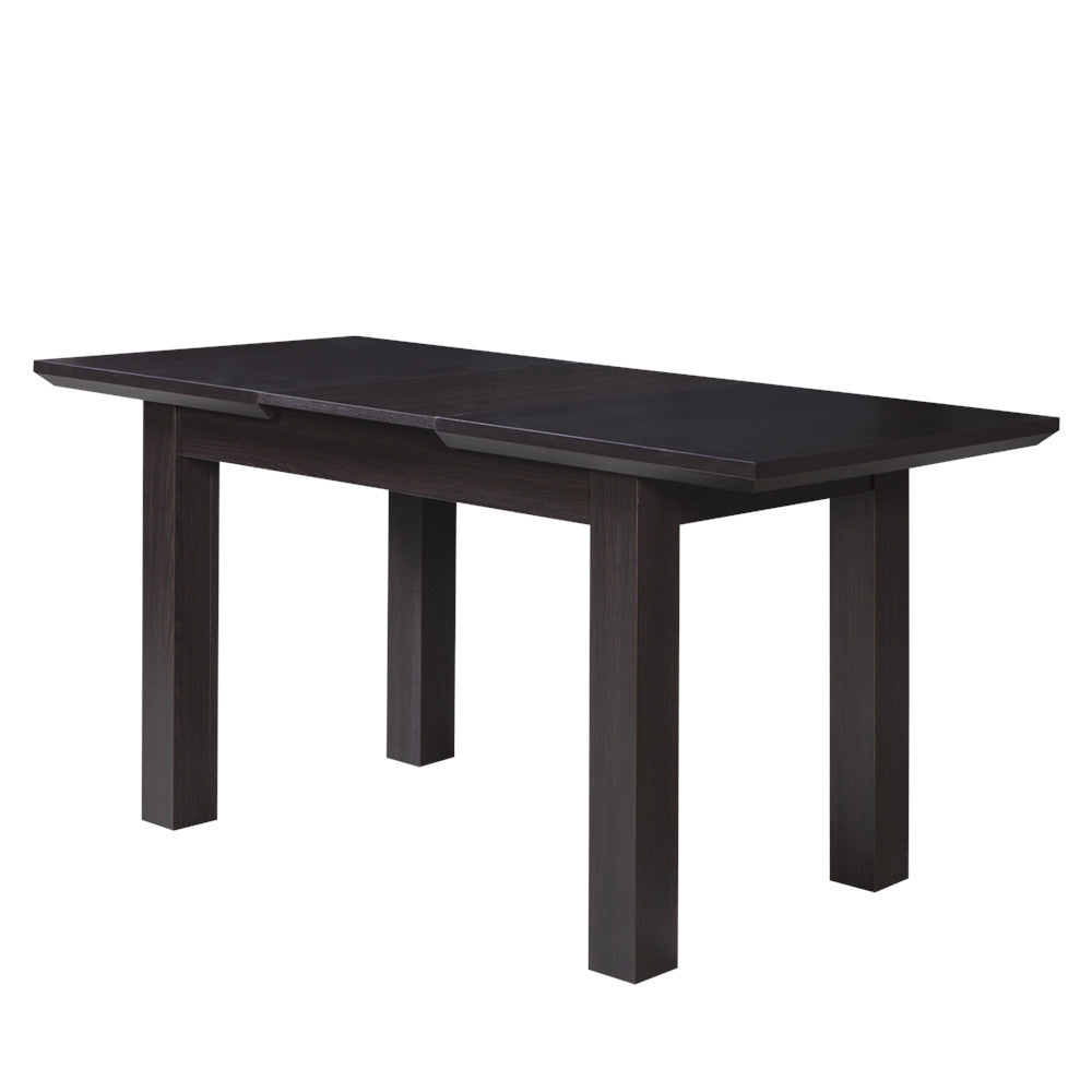Set masa extensibila Fiona cu 4 Scaune, Brun inchis, 120/160 x 75.6 x 78 cm