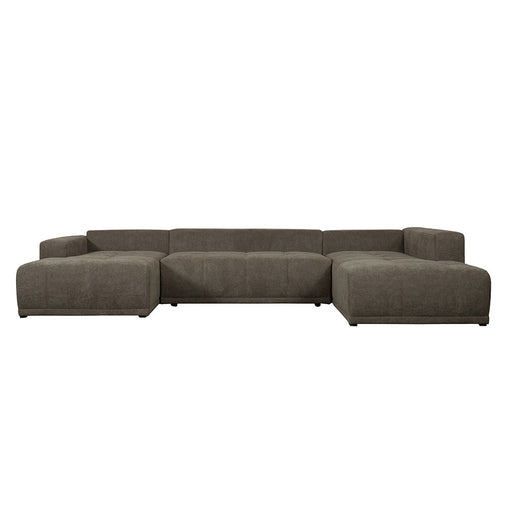 Coltar U Extensibil Otis Dreapta, 6 Locuri, Lada Depozitare, Maro, 357 Cm