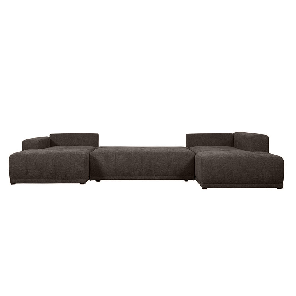 Coltar U Extensibil Otis Dreapta, 6 Locuri, Lada Depozitare, Gri Inchis, 357 Cm
