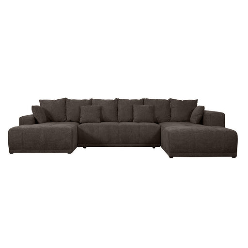 Coltar U Extensibil Otis Dreapta, 6 Locuri, Lada Depozitare, Gri Inchis, 357 Cm