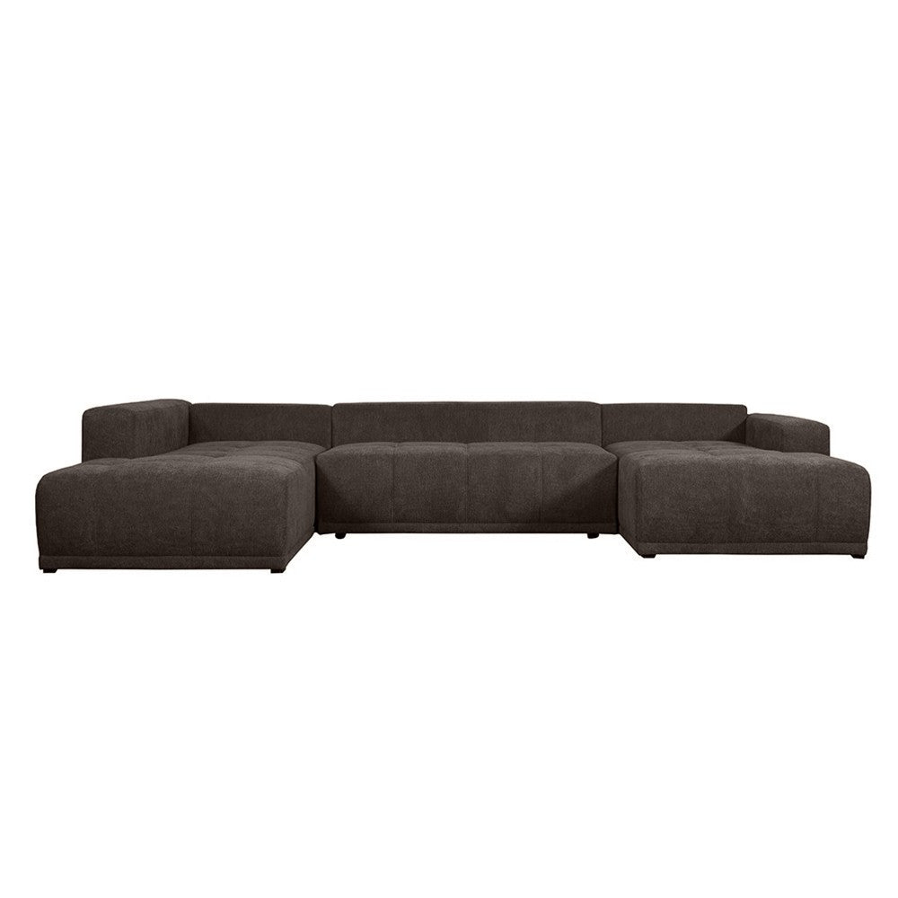 Coltar U Extensibil Otis Stanga, 6 Locuri, Lada Depozitare, Gri Inchis, 357 Cm