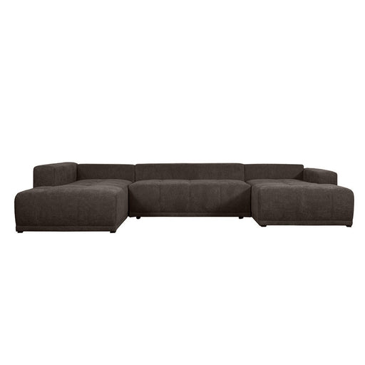 Coltar U Extensibil Otis Stanga, 6 Locuri, Lada Depozitare, Gri Inchis, 357 Cm