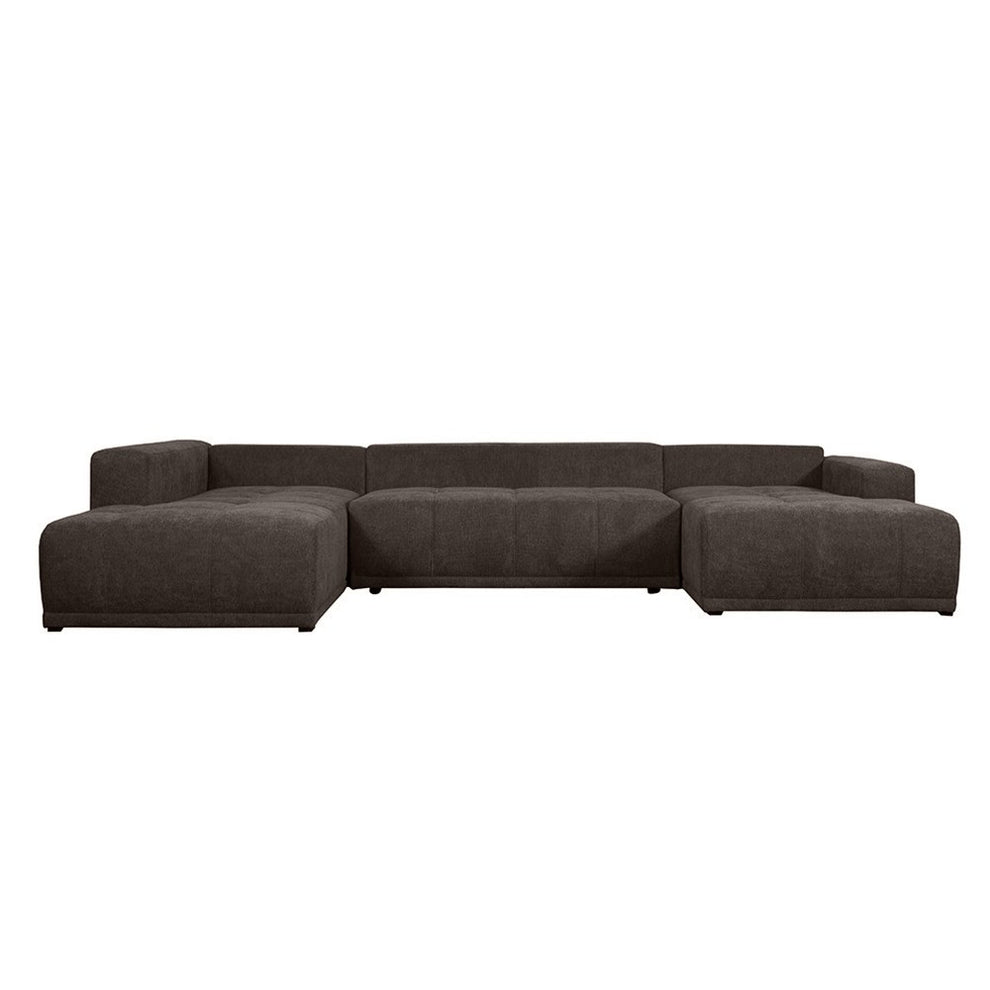 Coltar U Extensibil Otis Stanga, 6 Locuri, Lada Depozitare, Gri Inchis, 357 Cm