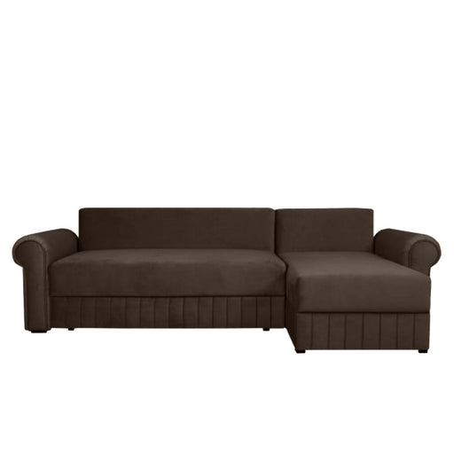 Coltar Extensibil Dreapta Chic, 5 Locuri, Lada Depozitare, Maro, 273 Cm