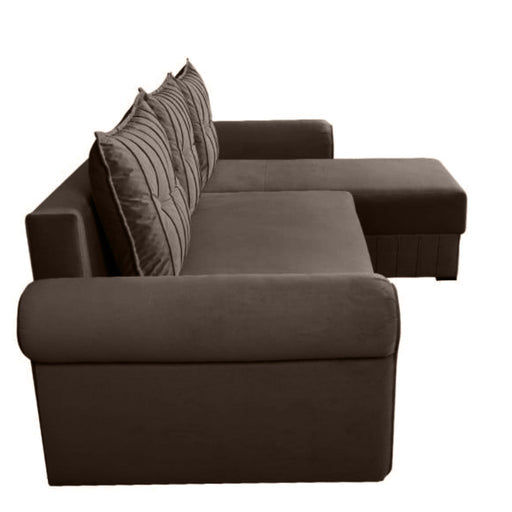Coltar Extensibil Dreapta Chic, 5 Locuri, Lada Depozitare, Maro, 273 Cm