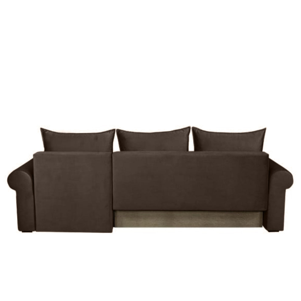 Coltar Extensibil Dreapta Chic, 5 Locuri, Lada Depozitare, Maro, 273 Cm