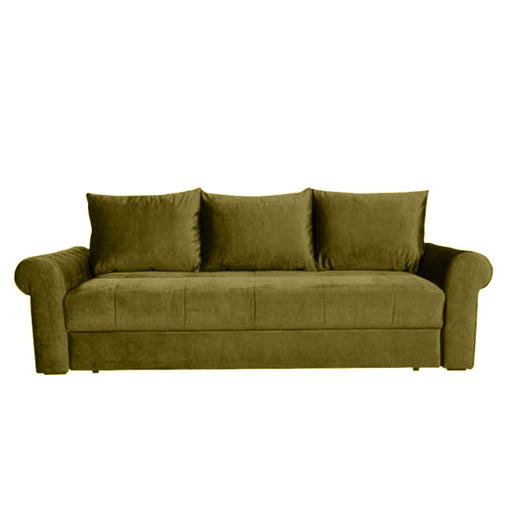 Canapea Extensibila Trendy, 3 Locuri, Lada Depozitare, Verde Olive, 243 Cm