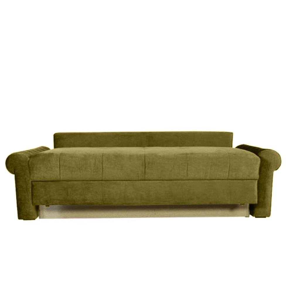 Canapea Extensibila Trendy, 3 Locuri, Lada Depozitare, Verde Olive, 243 Cm