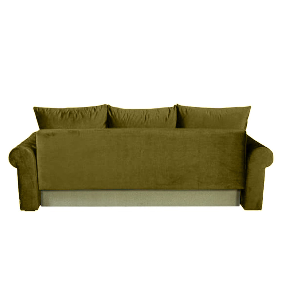 Canapea Extensibila Trendy, 3 Locuri, Lada Depozitare, Verde Olive, 243 Cm