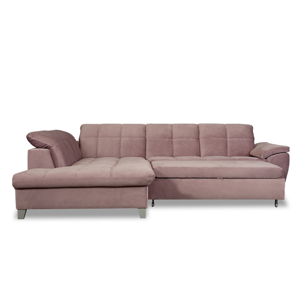 coltar-extensibil-cu-otoman-mare-sevilia-5-locuri-tetiere-reglabile-300-cm roz stanga