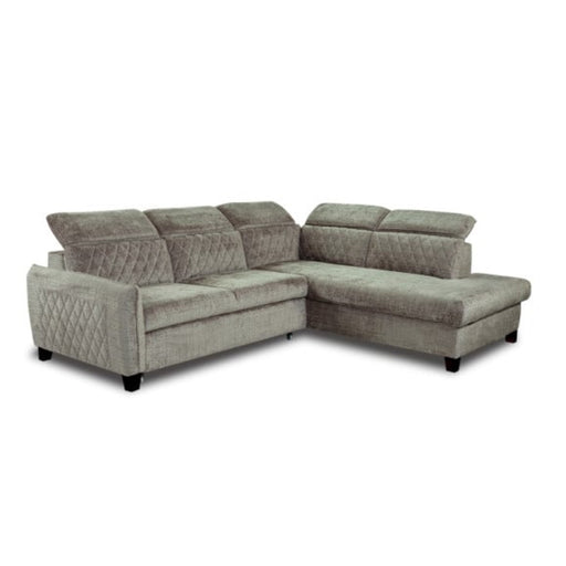 Coltar Extensibil Cu Otoman Dreapta Tiago, 5 Locuri, Tetiere Reglabile, Maro, 255 Cm