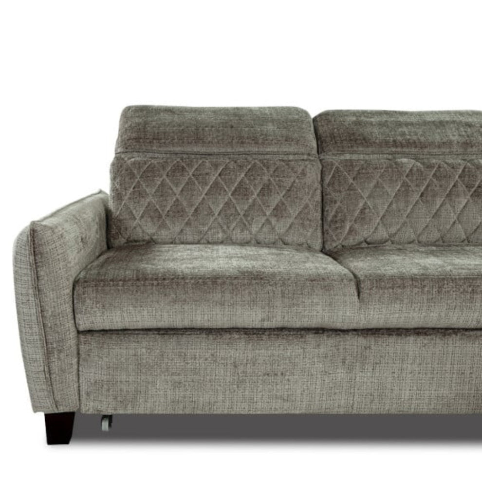 Coltar Extensibil Cu Otoman Dreapta Tiago, 5 Locuri, Tetiere Reglabile, Maro, 255 Cm