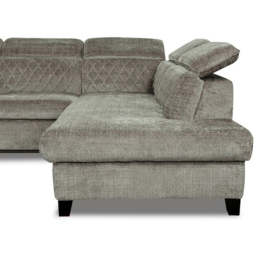 Coltar Extensibil Cu Otoman Dreapta Tiago, 5 Locuri, Tetiere Reglabile, Maro, 255 Cm