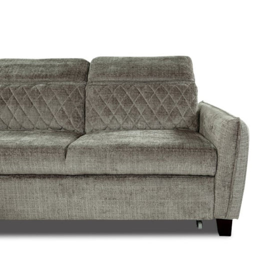 Coltar Extensibil Cu Otoman Stanga Tiago, 5 Locuri, Tetiere Reglabile, Maro, 255 Cm
